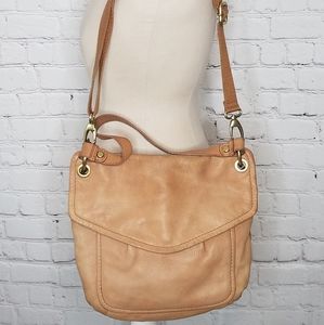 Fossil Leather Shoulder Bag Front Pocket Snap Clos